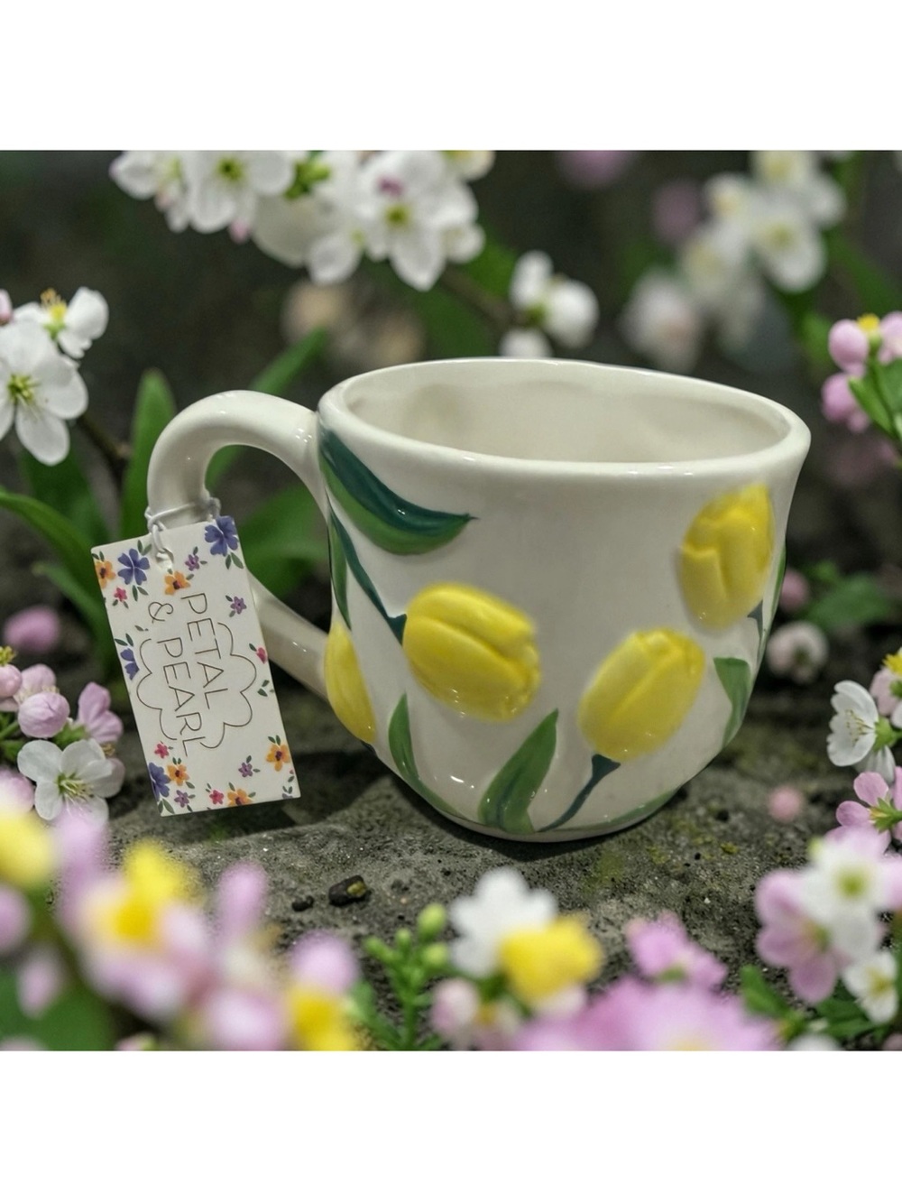 Yellow Tulip Ceramic Mug
